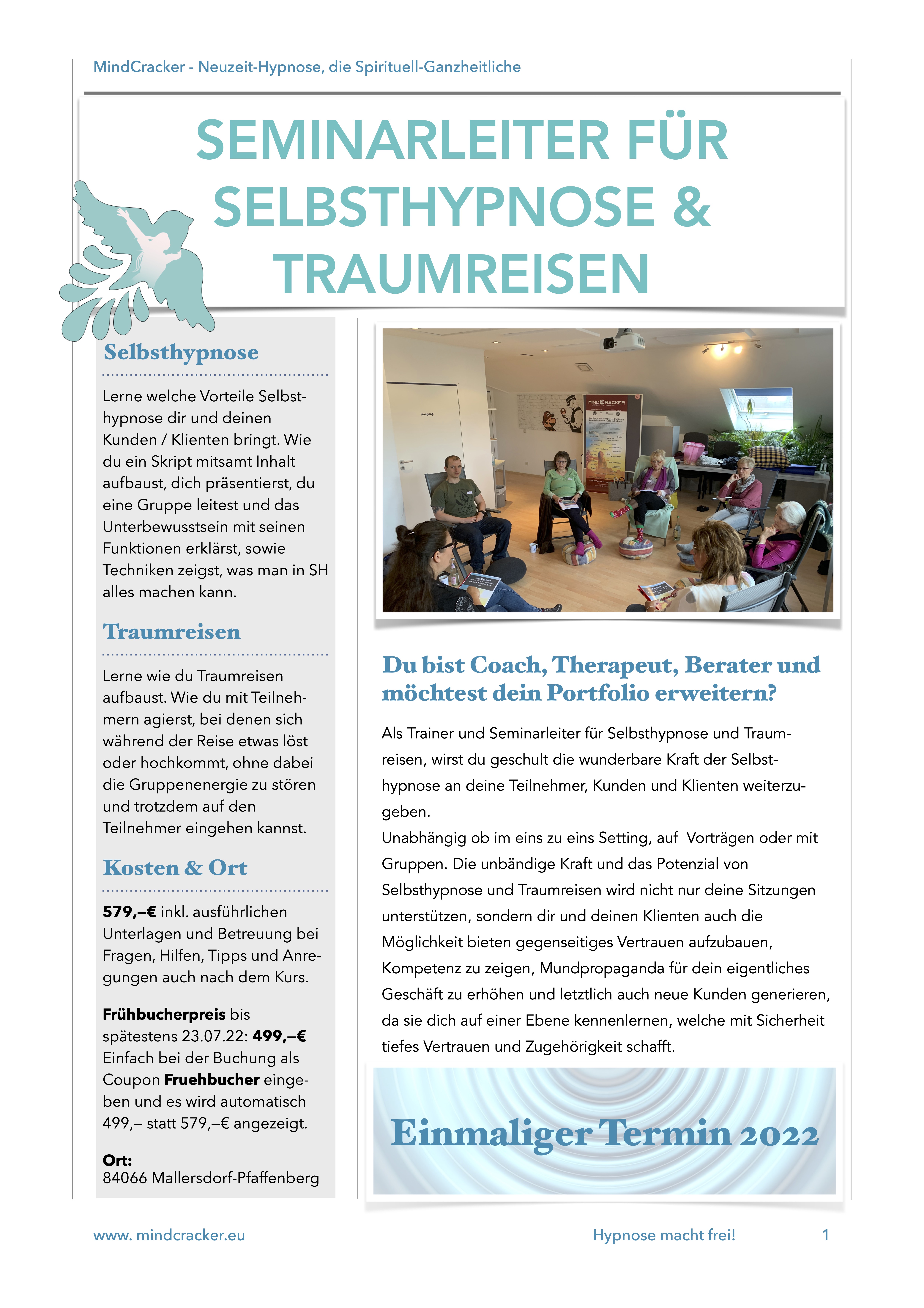 Seminarleiter für Selbsthypnose und Traumreisen