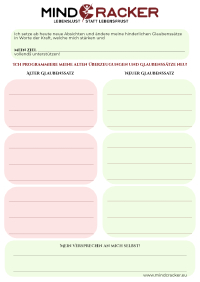 Glaubenssätze Worksheet